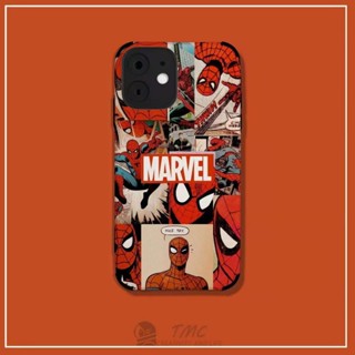 เคสโทรศัพท์มือถือแบบนิ่ม TPU กันกระแทก ลายการ์ตูนสไปเดอร์แมน พร้อมที่กันรอยกล้อง สําหรับ iPhone 14 Pro Max 13 Mini 12 11 Pro X XS XR 7 8 Plus SE