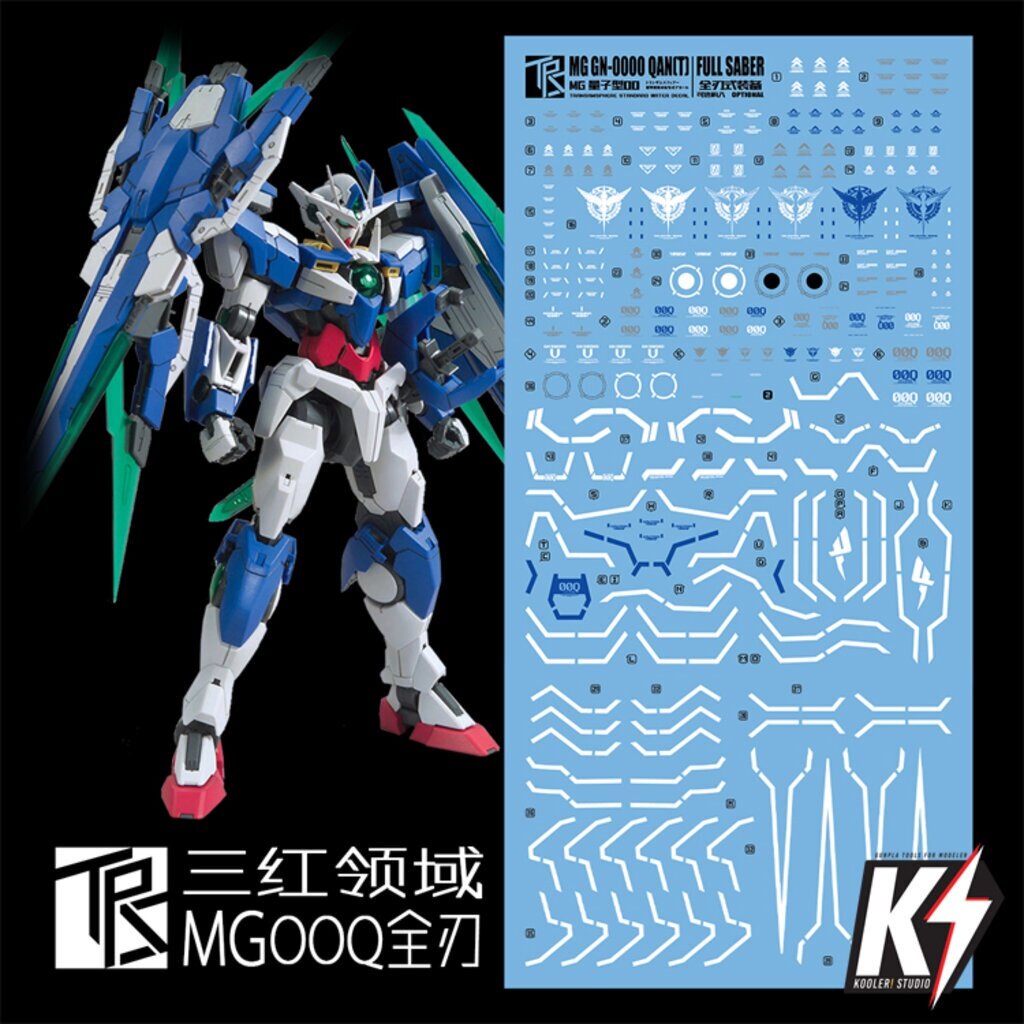 Waterdecal TRS MG 00 Qan(T) Full Saber #ดีคอลน้ำสำหรับติดกันพลา กันดั้ม Gundam พลาสติกโมเดลต่างๆ