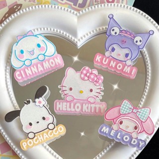 SANRIO กิ๊บติดผมอะคริลิค ลายการ์ตูน Hello Kitty Melody Bangs สไตล์เกาหลี สําหรับผู้หญิง