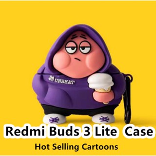 【Ĕĕ】เคสหูฟัง แบบนิ่ม ลายการ์ตูนฉลาม สําหรับ Redmi Buds 3 Lite Redmi Buds 3 Lite