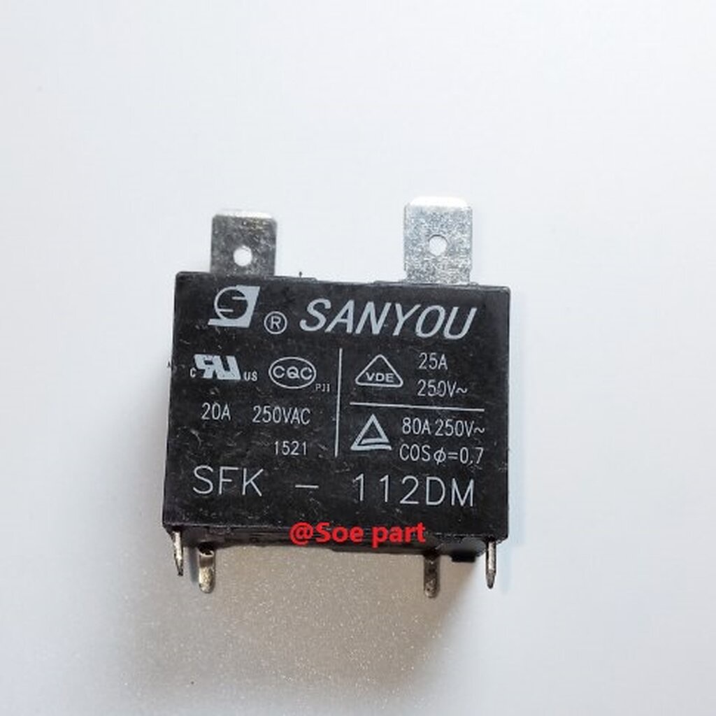 รีเลย์แผงวงจรแอร์ SFK-112DM 20A 4ขา เพื่อใช้งานซ่อมอุปกรณ์ไฟฟ้าต่างๆ