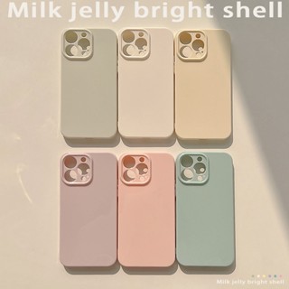 เคสซิลิโคน สีพื้น เรียบง่าย สําหรับ Iphone 14 11 12 13 PRO MAX AT0196