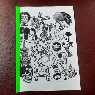 แบบสักลาย แบบลายสักชุดที่ 2 เเทดทูรอยสัก 1 ชุดมี 10 แผ่น (ไม…