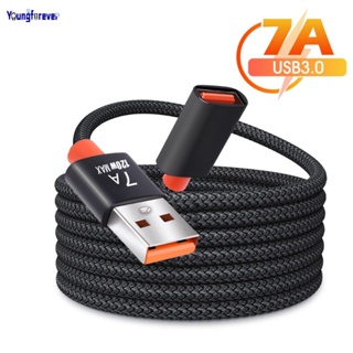 สายเคเบิล USB 3.0 6A 7A ตัวผู้ เป็นตัวเมีย ความเร็วสูง 1 เมตร 1.5 เมตร สําหรับกล้องคอมพิวเตอร์ ทีวี