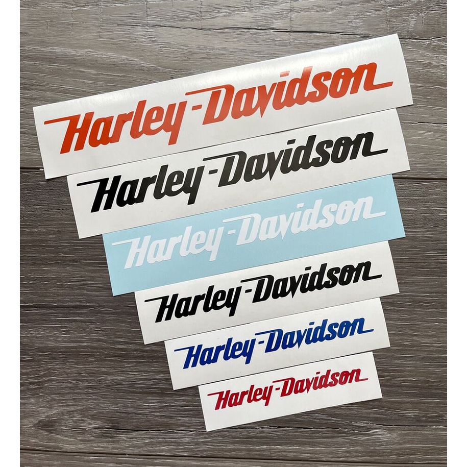 ชุด 2 ชิ้น Harley Davidson Sticker Vinyl Decal Logo Pick Your Size และสี