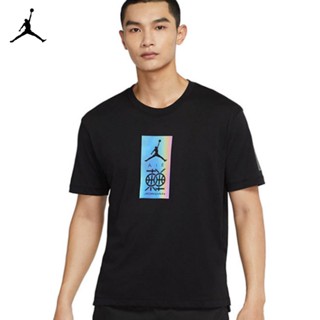 ของแท้ 100% Air Jordan เสื้อยืดลําลอง แขนสั้น คอกลม ทรงหลวม สําหรับผู้ชาย เหมาะกับการเล่นกีฬา DV6279