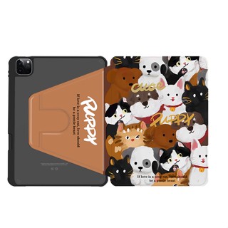 เคสไอเเพด 720°rotation for ipadgen10 Air5/air4 10.9 Air3  gen7 gen8 gen9 10.2 Pro11 2020 พร้อมถาดใส่ปากกา วัสดุอะคริลิค