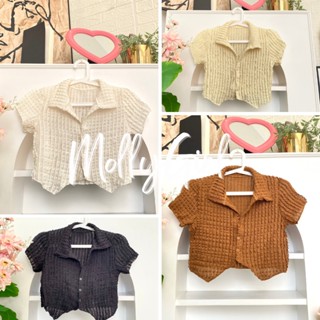 Mollygirl  ความรู้สึกในการออกแบบ ฤดูร้อน เสื้อใหม่ พร้อมส่ง y31#