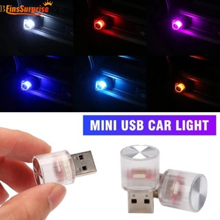 โคมไฟ LED USB หลากสีสัน สําหรับตกแต่งภายในรถยนต์