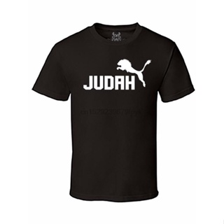 ขายดี เสื้อยืดลําลอง แขนสั้น พิมพ์ลาย Lion of Judah Christian Jesus God Bible Love Cross สําหรับผู้ชาย DJecbf83KPangp26