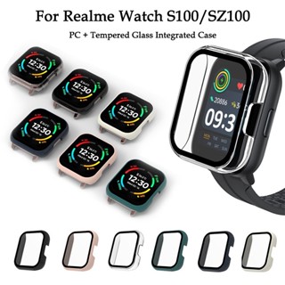 กระจก + เคส สําหรับ Realme TechLife Watch S100 SZ100 อุปกรณ์เสริม PC SamstWatch ฝาครอบกันชน