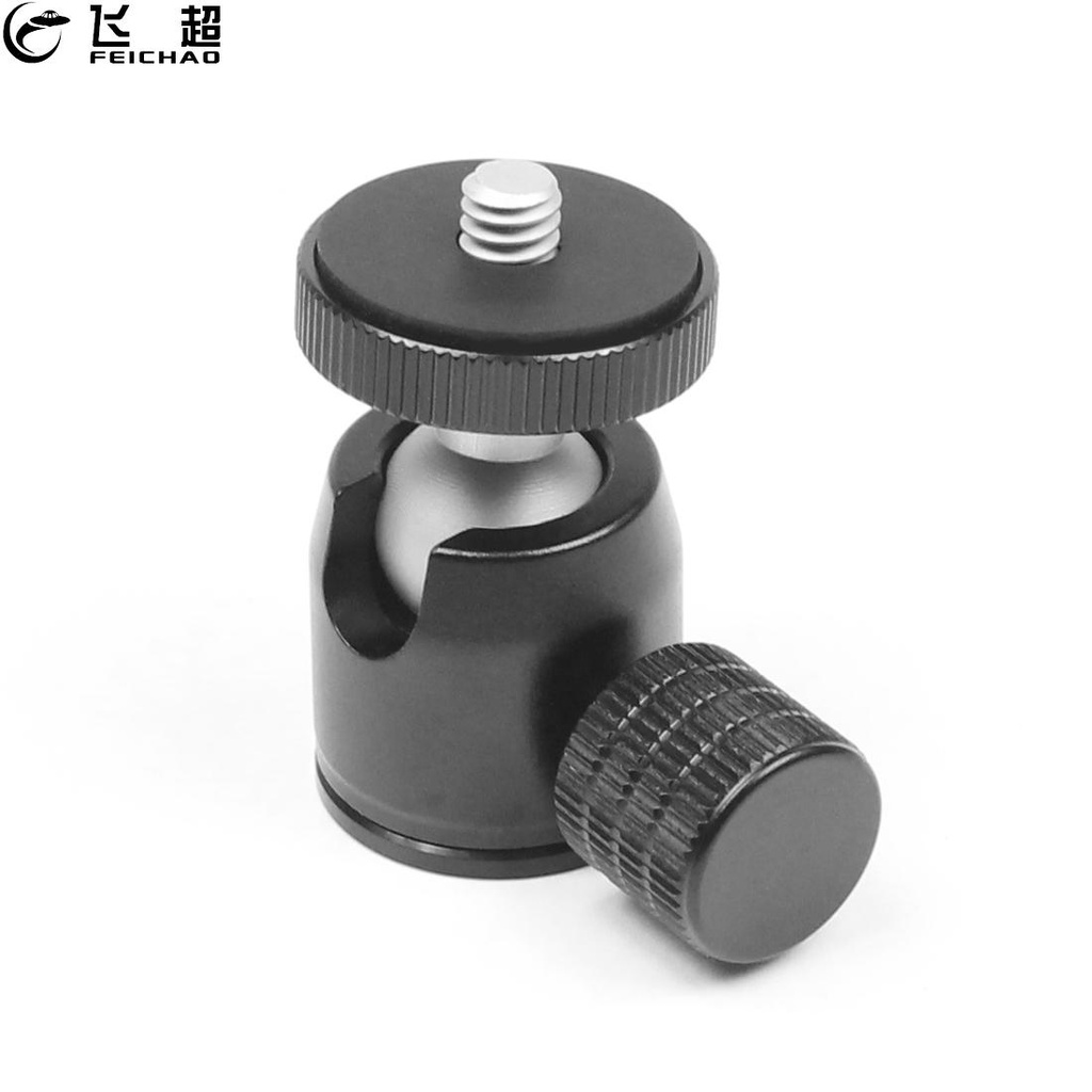 Feichao สําหรับ GoPro 13 12 11 / Insta360 X4 X3 Mini BallHead 360 หมุน 1/4 สกรูขาตั้งกล้อง Ball Head ล็อคลูกบิดสําหรับ Monopod แฟลช Light Stand Video