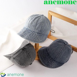 Anemone หมวกเบสบอล ผ้ายีน เดินทาง อินเทรนด์ ฮิปฮอป สําหรับเด็กผู้หญิง หมวกกันแดด ผ้าฝ้าย หมวกกันแดด สําหรับผู้หญิง สไตล์เกาหลี