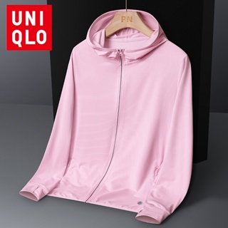 Uniqlo เสื้อแจ็กเก็ต ผ้าเรยอน กันแดด ป้องกันรังสียูวี ระบายอากาศ แฟชั่นฤดูร้อน สําหรับผู้หญิง