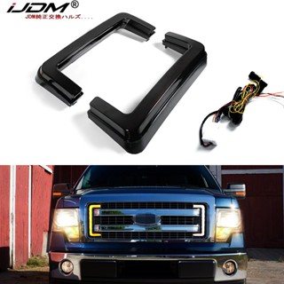 Ijdm กระจังหน้าไฟเลี้ยว LED สีเหลืองอําพัน สําหรับ Ford F150 2009-2014