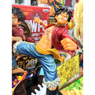 Luffy ของแท้ JP แมวทอง - Banpresto World Figure Colosseum [โมเดลวันพีช]