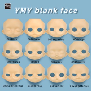 Ymy Gsc หน้าเปล่า แบบเปลี่ยน สําหรับตุ๊กตา 1/12 bjd ob11 0RAA
