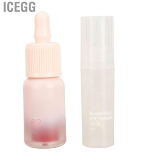 Icegg Lip Oil Kit  Long Lasting Lip Gloss Oil Set Makeup Portable  for Beginner for Dating