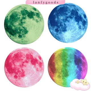 LANFY Colorful Glow In The Dark Wall Sticker Earth Cartoon Living Room Decorate Luminous Moon 3d Wall Stickers Beautiful For Kids Room Bedroom 20/30cm PVC Home Decor/Multicolor