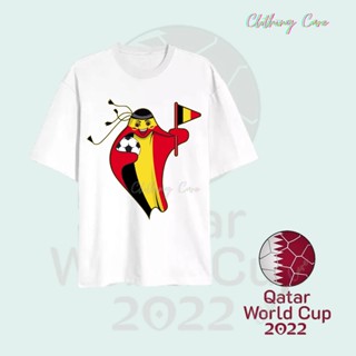 【hot tshirts】เสื้อยืดผ้าฝ้าย พิมพ์ลายธงชาติฟุตบอลโลก FIFA World Cup Qatar 2022 แฟชั่นสําหรับผู้ชาย และผู้หญิง2022