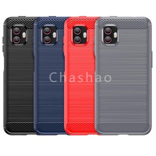 เคสโทรศัพท์ TPU คาร์บอนไฟเบอร์ กันกระแทก สําหรับ Samsung Galaxy XCover 6 Pro