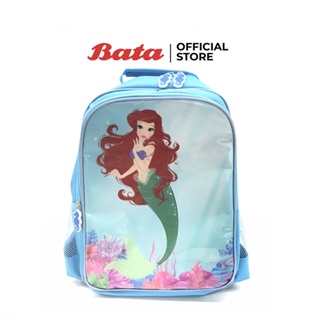 Bata บาจา กระเป๋านักเรียนเด็ก กระเป๋าเป้เด็กสะพายแอเรียล ลายเจ้าหญิง สีฟ้า รหัส 9929902