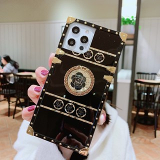 เคสโทรศัพท์มือถือ ทรงสี่เหลี่ยม พร้อมขาตั้ง สีดํา สําหรับ Samsung Galaxy A10S A20S A21 A31 A51 A71 M40S A91 A01 A02 A04E A23 A53 A73