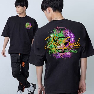 【ใหม่】Fashion Street wear Graphic T shirt unisex oversize casual Black tee dragon ball