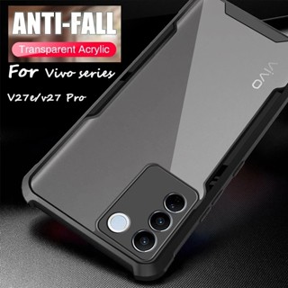 เคสอะคริลิคใส กันกระแทก สําหรับ vivo V27e V25E V2201 v2242 V25 V27 Pro Y35 y36 Y16 4G