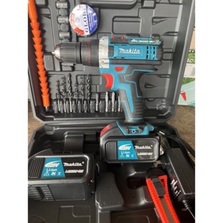 Super Tools สว่านไร้สาย สว่านแบต Makita229v 3ระบบกระแทกได้  แบตใหญ่อึดทน(งานเทียบAA)