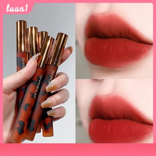 Shaqinuo ลิปสติก ลิปสติกจิ้มจุ่ม เนื้อกำมะหยี่ สีสวย เม็ดสีแน่น ติดทนนาน Matte Air Moisturizing Lip Gloss Cod