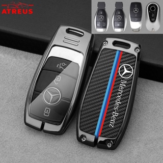 เคสกุญแจรีโมทรถยนต์ คาร์บอนไฟเบอร์ สําหรับ Mercedes Benz EQE EQC W207 W211 W205 W212 W204 W220 W206 W124 W213 W218 W222