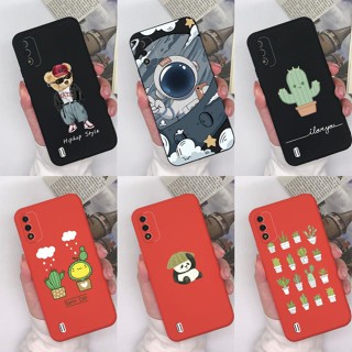 เคสโทรศัพท์มือถือ ซิลิโคนนิ่ม ผิวด้าน ลายการ์ตูนนักบินอวกาศ กระบองเพชร สําหรับ Tecno Itel A26 A37 A 26 A 37