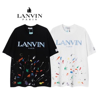 6062 เสื้อยืด แขนสั้น แฟชั่น สําหรับผู้ชาย ผู้หญิง lanvin