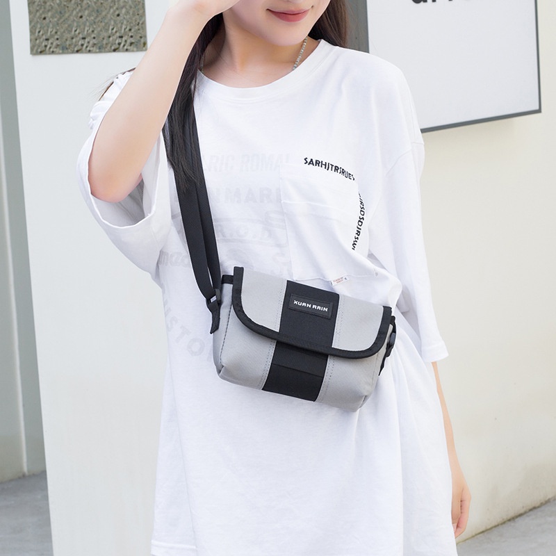 (HB-695) กระเป๋าสะพายข้าง สะพายไหล่ ชาย-หญิง ผ้าแคนวาส