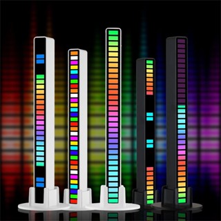 แถบไฟ RGB ควบคุมด้วยเสียง จังหวะซิงโครนัส โคมไฟบรรยากาศเพลง ที่มีสีสัน เครื่องประดับเดสก์ท็อป รถยนต์