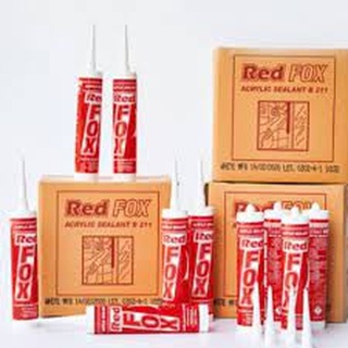 กาวอะคริลิค แด๊ป RED FOX (Acrylic Sealant) สีขาว (ขายส่งยกลัง) ปืนยิงซิลิโคน ปืนยิงกาวซิลิโคน กระบอกยิงกาวซิลิโคน