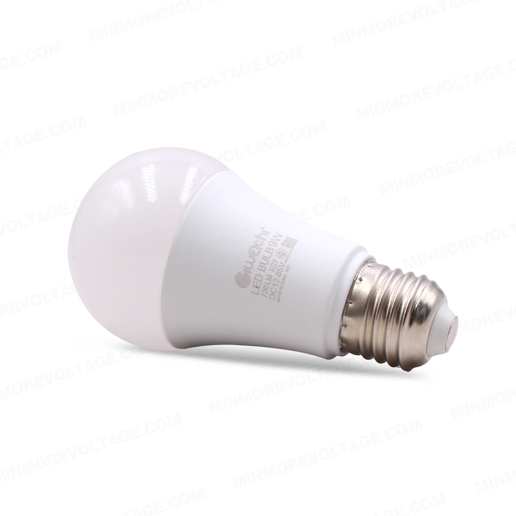 แสงไฟ หลอดไฟ LED คีบแบตเตอรี่ 12-85V 9W แสงขาว ยี่ห้อ IWACHI (เหมาะสำหรับแบตเตอรี่ 12V)