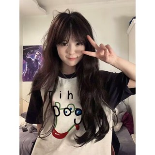 2478# ผ้าฝ้าย 100% ญี่ปุ่น ไหล่ Raglan เสื้อยืดแขนสั้น หญิง 2023 ใหม่ อิน เด็กก่อนวัยเรียน หลวม ดูผอม ครึ่งแขน เสื้อแจ็ก