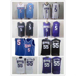 เสื้อกีฬาแขนสั้น ลายทีม Thank Day NBA Jerseys King 55 สไตล์คลาสสิก# ลูกบาสเก็ตบอล Williams 737648