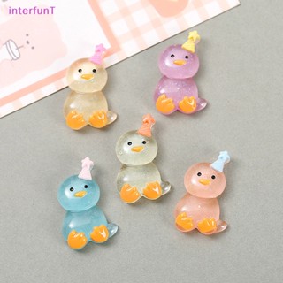 [InterfunT] ลูกเจี๊ยบเรซิ่นเรืองแสง ขนาดเล็ก อุปกรณ์เสริม สําหรับตกแต่งสวน รถยนต์ 1 5 ชิ้น