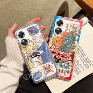 ใหม่ เคสป้องกันโทรศัพท์มือถือ TPU แบบนิ่ม ลายการ์ตูนกราฟฟิตี้ สําหรับ OPPO A78 4G A78 2023