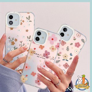 เคสโทรศัพท์มือถือ ซิลิโคนนิ่ม อะคริลิคแข็ง กันกระแทก ลายดอกไม้ สีชมพู ขนาดเล็ก เหมาะกับฤดูร้อน สําหรับ iPhone 14 13 12 11 Pro Max X Xr Xs Max 8 7 Plus SE 2020