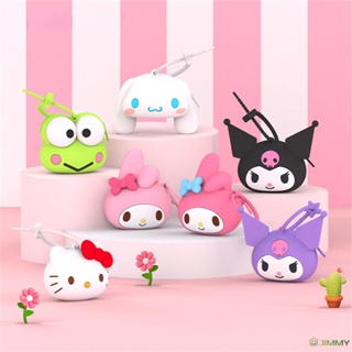 SANRIO กระเป๋าสตางค์ซิลิโคน ลายการ์ตูนสุนัข Cinnamoroll My Melody Kawaii ขนาดเล็ก สําหรับเด็ก