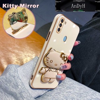 Andyh เคสโทรศัพท์มือถือ แบบกระจก พับได้ ลายการ์ตูน Hello Kitty สําหรับ Samsung galaxy A11 M11