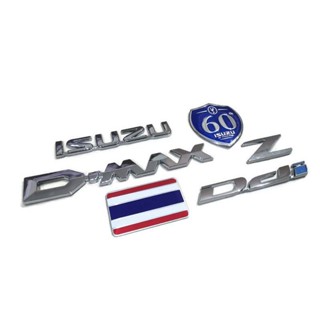 *แนะนำ* ab  logo isuzu d max 60th z ddi แปะท้ายรถ ยกชุด