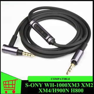 แจ็คไมโครโฟนเสียง 3.5 มม. พร้อมไมโครโฟน WH-1000X สายหูฟัง Aux แบบเปลี่ยน สําหรับหูฟัง S-ony WH-1000XM3 XM2 XM4 H900N H800