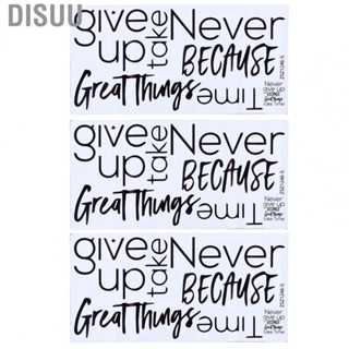 Disuu 3Set Never Give Up Wall  PVC Motivational Wall Decal for Bedroom  Kitchen T