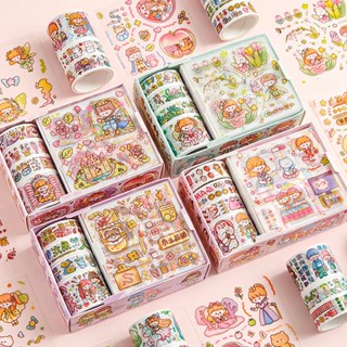 สติกเกอร์เทป ลายการ์ตูน สําหรับตกแต่งสมุดภาพ diy TZ040