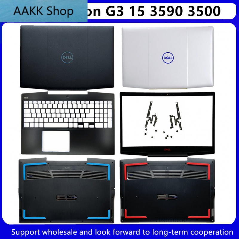 Inspiron ใหม่สําหรับ Dell G3 15 3590 3500 P89F LCD ฝาหลัง/ด้านหน้า/บานพับ/สกรู 0747KP 03HKFN 0YGCNV 